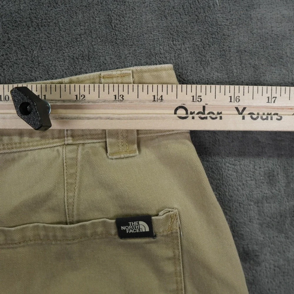 The North Face Short Court Canvas Shorts Mens 30 Tan Outdoor Gorpcore Logo AJDS